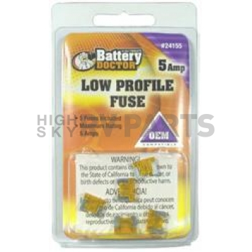 WirthCo Low Profile ATM Mini Fuse 5 Amp - Pack of 5 - 24155
