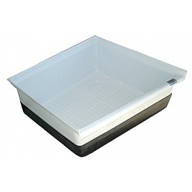 Icon Shower Pan - 24 inch x 23 inch/18 inch - Polar White - 00463