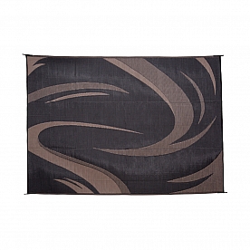 Ming's Mark RV Patio Mat -  8 Feet x 11 Feet Black/ Brown Swish Polypropylene - SD8111