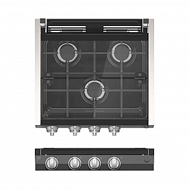 Furrion Propane RV Range with Glass Cover - 3 Burners - 21 Tall