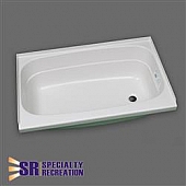 Specialty Recreation Bathtub 24 inch x 32 inch Right Hand Drain - White - BT2432WR