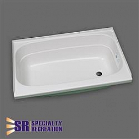 Specialty Recreation Bathtub 24 inch x 46 inch Right Hand Drain - ABS White - BT2446WR
