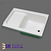 Specialty Recreation Bathtub 24 inch x 40 inch Step Tub Right Hand Drain - ABS White - ST2440WR
