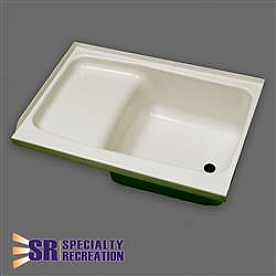 Specialty Recreation Bathtub 24 inch x 36 inch Step Tub Right Hand Drain - ABS Parchment -  ST2436PR