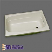 Specialty Recreation Bathtub 24 inch x 32 inch Right Hand Drain - ABS Parchment - BT2432PR