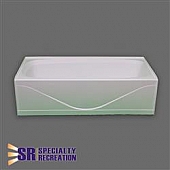 Specialty Recreation Bathtub  27 inch x 54 inch - Right Hand Drain - White ABS - BT2754WR