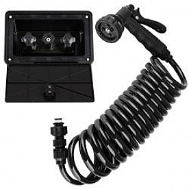 Dura Faucet Exterior Spray Port Black DF-SA189-BK