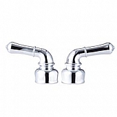 Dura Faucet Handle Chrome Plastic Set Of 2 for Kitchen/ Lavatory DF-RKC-CP
