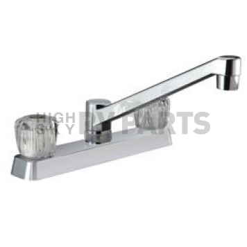 Dura Faucet Silver Plastic 2 Knob for Kitchen DF-PK600A-CP