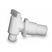 Camco Fresh Water Tank Drain Valve - 3/8 Inch And 1/2 Inch Male Threads - 22243