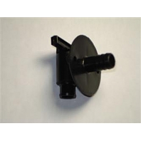 Petersen Molding Fresh Water Tank Drain Valve - 1/2 Inch Barbed -18-958 BLACK