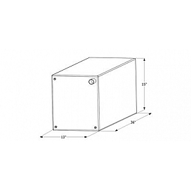 Icon Fresh Water Tank 30 Gallon 36 inch x 15 inch x 13 inch With Fittings 12463