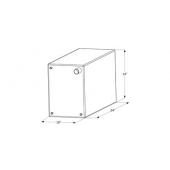 Icon Fresh Water Tank 15 Gallon 24 inch x 14 inch x 10 inch With Fittings 12462
