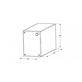 Icon Fresh Water Tank 15 Gallon 24 inch x 14 inch x 10 inch With Fittings 12462