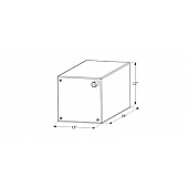 Icon Fresh Water Tank 15 Gallon 24 inch x 12 inch x 12 inch With Fittings 12471