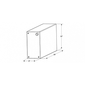 Icon Fresh Water Tank 20 Gallon 39 inch x 16 inch x 8 inch With Fittings 12460