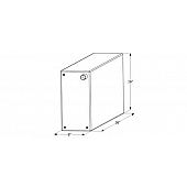 Icon Fresh Water Tank 20 Gallon 36 inch x 16 inch x 8 inch With Fittings 12468