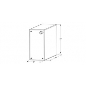 Icon Fresh Water Tank 12 Gallon 24 inch x 16 inch x 8 inch With Fittings 12466