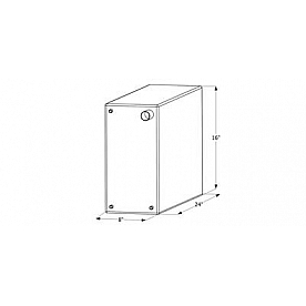 Icon Fresh Water Tank 12 Gallon 24 inch x 16 inch x 8 inch With Fittings 12466