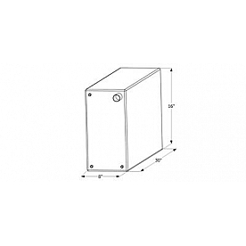 Icon Fresh Water Tank 15 Gallon 30 inch x 16 inch x 8 inch Roto Molded Without Fittings 12501