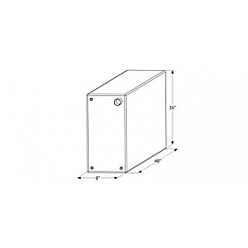 Icon Fresh Water Tank 25 Gallon 48 inch x 16 inch x 8 inch Roto Molded Without Fittings 12503