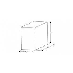 Icon Fresh Water Tank 50 Gallon 38 inch x 14 inch x 22 inch Roto Molded With Fittings 12717