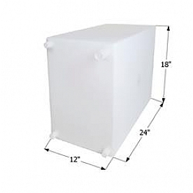 Icon Fresh Water Tank 20 Gallon 24 inch x 18 inch x 12 inch Roto Molded With Fittings 12718