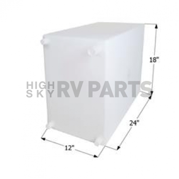 Icon Fresh Water Tank 20 Gallon 24 inch x 18 inch x 12 inch Roto Molded With Fittings 12718