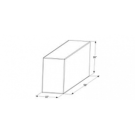 Icon Fresh Water Tank 38 Gallon 58 inch x 16 inch x 10 inch Roto Molded With Fittings 12721