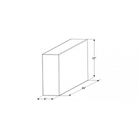 Icon Fresh Water Tank 51 Gallon 65 inch x 9 inch x 22 inch Roto Molded With Fittings 12722