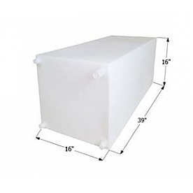 Icon Fresh Water Tank 40 Gallon 39 inch x 16 inch x 9 inch Roto Molded With Fittings 12725
