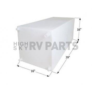 Icon Fresh Water Tank 40 Gallon 39 inch x 16 inch x 9 inch Roto Molded With Fittings 12725