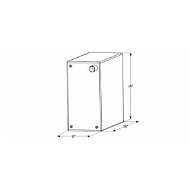 Icon Fresh Water Tank 10 Gallon 18 inch x 8 inch x 16 inch Roto Molded With Fittings 12729