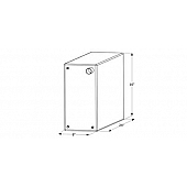 Icon Fresh Water Tank 10 Gallon 18 inch x 16 inch x 8 inch Roto Molded With Fittings 12730