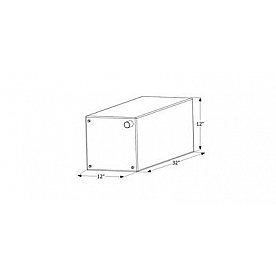Icon Fresh Water Tank 20 Gallon 32 inch x 12 inch x 12 inch Roto Molded With Fittings 12736