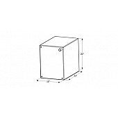 Icon Fresh Water Tank 26 Gallon 22 inch x 15 inch x 20 inch Roto Molded With Fittings 12737