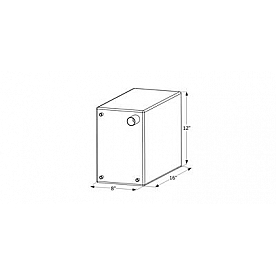 Icon Fresh Water Tank 6 Gallon 16 inch x 8 inch x 12 inch Roto Molded With Fittings 12738