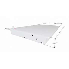 Starcraft Fresh Water Tank 26 Gallon 51 inch x 32 inch x 4-1/2 inch Roto Molded With Fittings 14095
