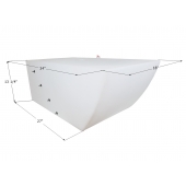 Jayco Fresh Water Tank 31 Gallon 34 inch x 18-1/2 inch x 13-1/4 inch Roto Molded With Fittings 14205