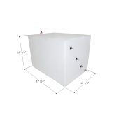 Jayco Fresh Water Tank 10 Gallon 17-1/4 inch x 12-1/4 inch x 12-1/4 inch Roto Molded With Fittings 14212