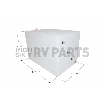 Jayco Fresh Water Tank 10 Gallon 17-1/4 inch x 12-1/4 inch x 12-1/4 inch Roto Molded With Fittings 14212