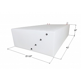 Jayco Fresh Water Tank 40 Gallon 42 inch x 23-1/2 inch x 10 inch Roto Molded With Fittings 14213