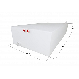 Jayco Fresh Water Tank 40 Gallon 42 inch x 23-1/2 inch x 10 inch Roto Molded With Fittings 14225