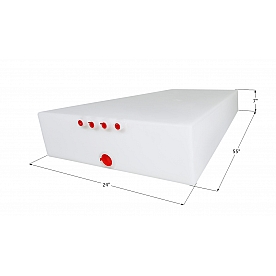 Jayco Fresh Water Tank 38 Gallon 55 inch x 24 inch x 7 inch Roto Molded With Fittings 14226