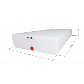 Jayco Fresh Water Tank 38 Gallon 55 inch x 24 inch x 7 inch Roto Molded With Fittings 14229