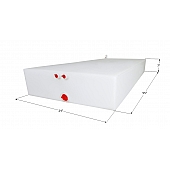 Jayco Fresh Water Tank 38 Gallon 55 inch x 24 inch x 7 inch Roto Molded With Fittings 14230