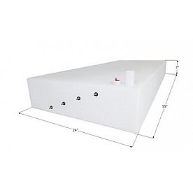 Jayco Fresh Water Tank 38 Gallon 55 inch x 24 inch x 7 inch Roto Molded With Fittings 14232