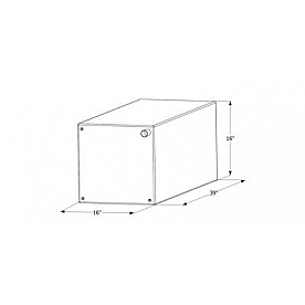 Icon Fresh Water Tank 40 Gallon Capacity - 39 inch x 16 inch x 16 inch - 12495