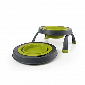 Dexas International Pet Dish Single Elevated Feeder Green -  PW130432383