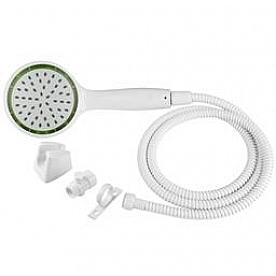 Dura Faucet Shower Head White with 60 inch Stainless Steel Hose - DF-SA470K-WT